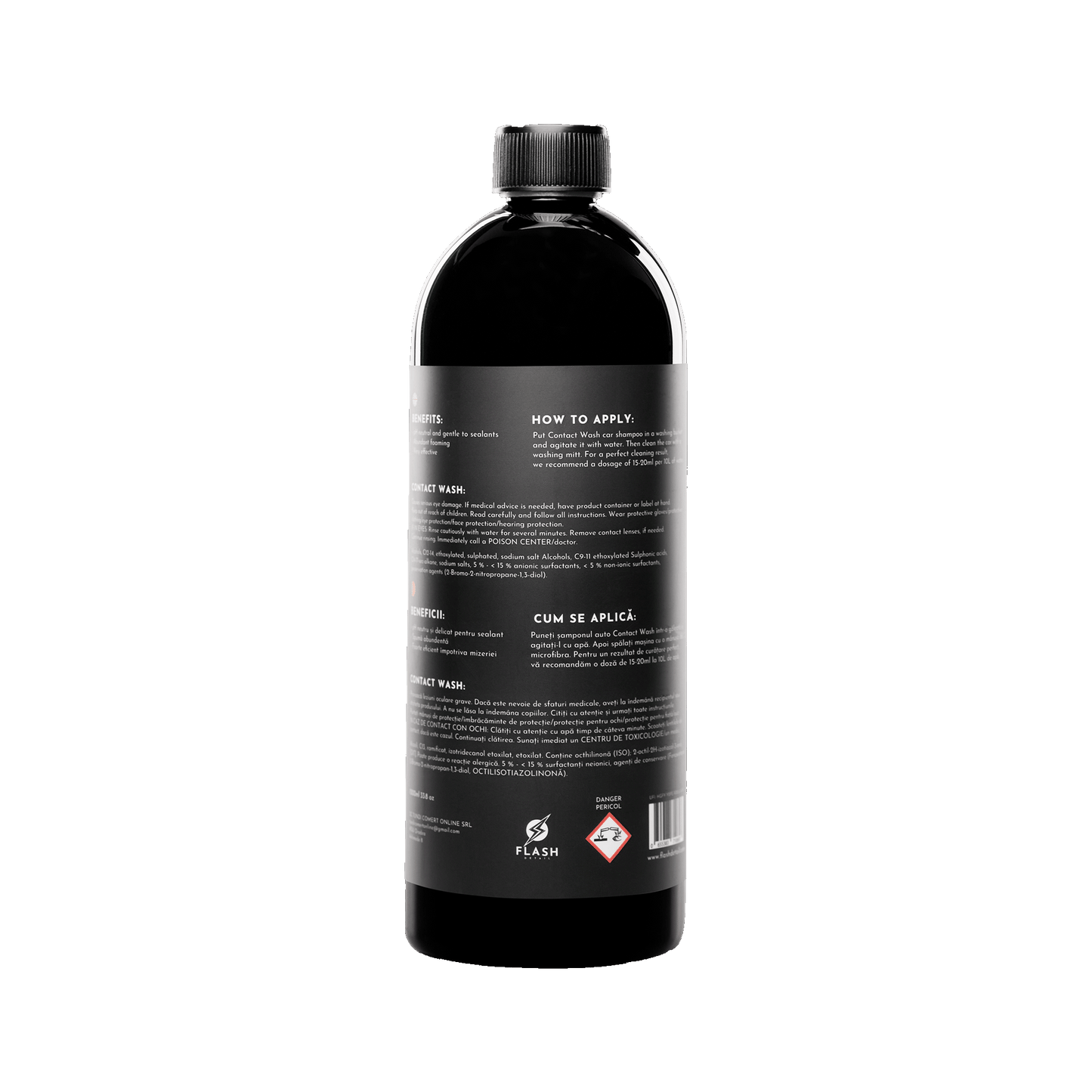 CONTACT WASH 1000 ML – CHAMPÚ AUTO (INCLUYE VASO MEDIDOR GRADUADO GRATIS)