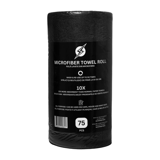 ROLLO DE PAÑOS DE MICROFIBRA REUTILIZABLES (75 PAÑOS)
